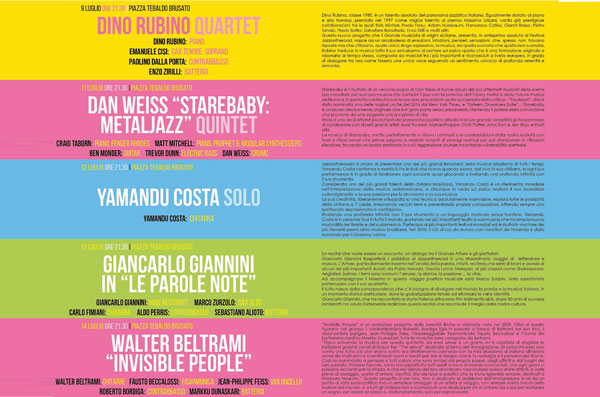 Bruchure Festival Jazz On The Road 2018