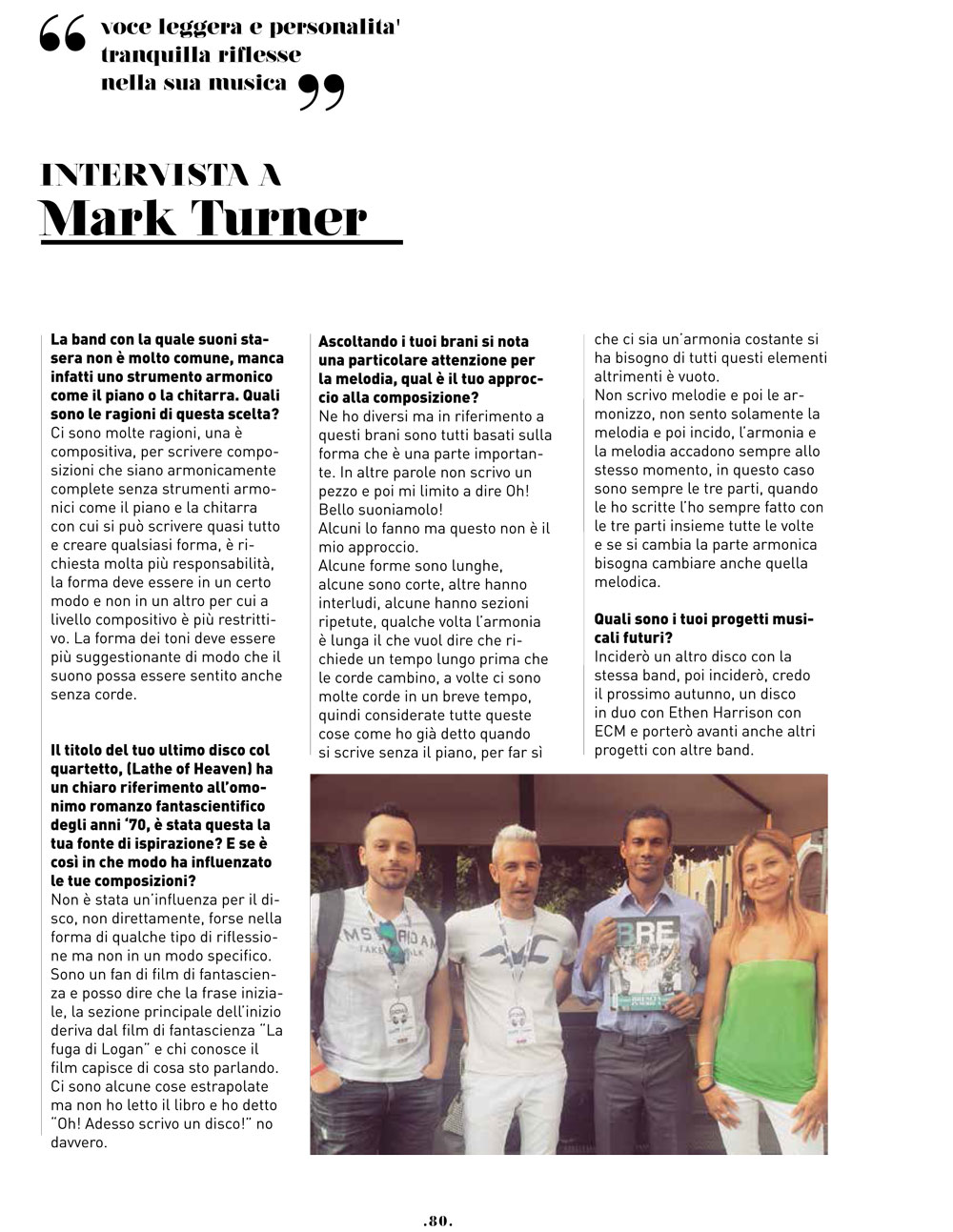 JazzOnTheRod2016 su BRE MAGAZINE di Settembre 2016